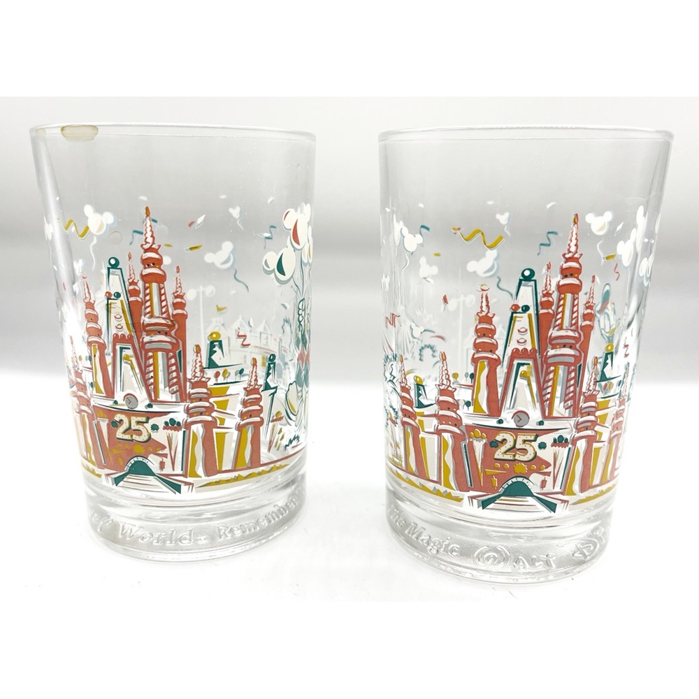 McDonalds Disney World 25th Ann Glass Remember The Magic Castle Donald Duck